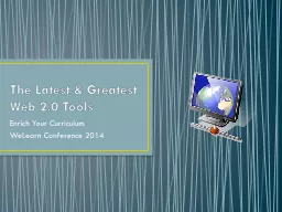 The Latest & Greatest Web 2.0 Tools