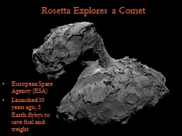 Rosetta Explores a Comet