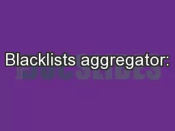 Blacklists aggregator: