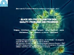 BLACK SEA PHYTOPLANKTON DATA QUALITY- PROBLEMS AND PROGRESS
