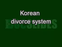 Korean divorce system