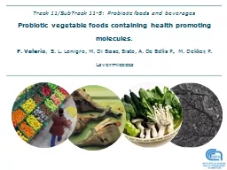 Track 11/SubTrack 11-5: Probiotic foods and beverages