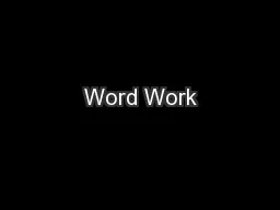 Word Work