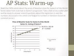 AP Stats: Warm-up