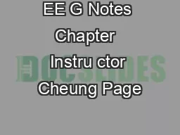 EE G Notes Chapter  Instru ctor Cheung Page