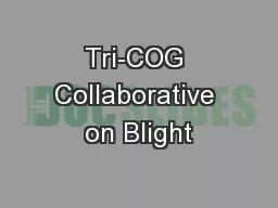 Tri-COG Collaborative on Blight