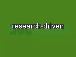 research-driven