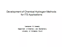Development of Chemical Hydrogen