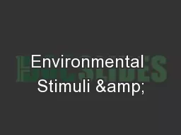 Environmental Stimuli &