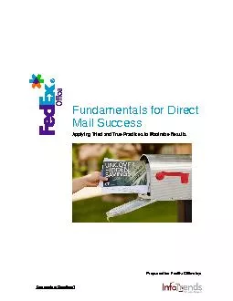Fundamentals for Direct Mail SuccessApplying Tried and True Practices