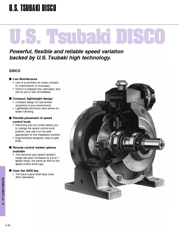 U.S. TSUBAKI DISCOD - PT COMPONENTS