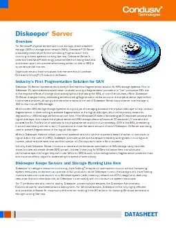 DiskeeperServerFor Windows physical servers with local storage, direct