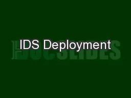 IDS Deployment
