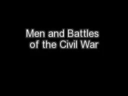Men and Battles of the Civil War
