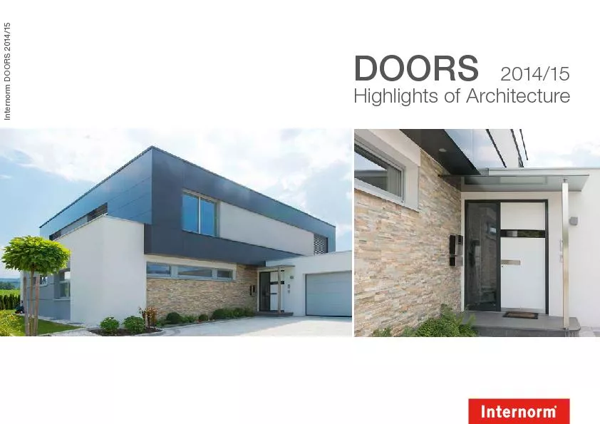 Internorm DOORS 2014/15DOORS2014/15Highlights of Architecture 
...