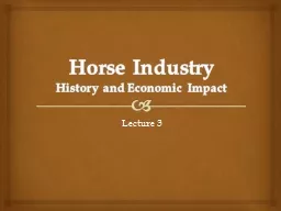 Horse Industry