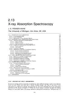X-rayAbsorptionSpectroscopyJ.E.PENNER-HAHNTheUniversityofMichigan,AnnA