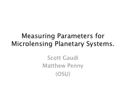 Measuring Parameters for