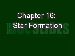 Chapter 16: Star Formation