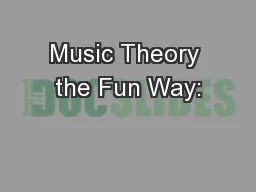 Music Theory the Fun Way: