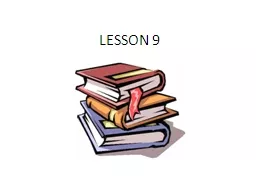 LESSON 9