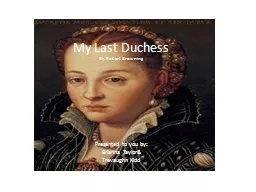 My Last Duchess