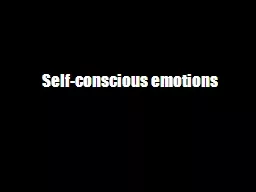 Self-conscious emotions
