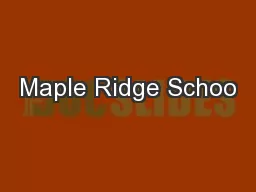 Maple Ridge Schoo