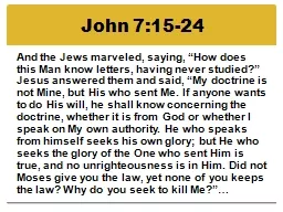 John 7:15-24