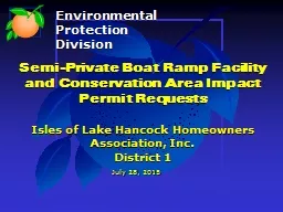 Semi-Private Boat Ramp Facility and Conservation Area Impac