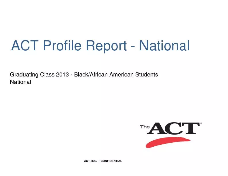 ACT Profile Report - National