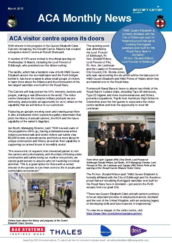 ACA visitor centre opens its doors