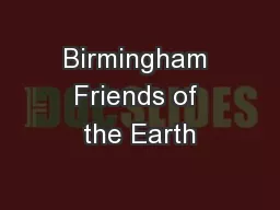 Birmingham Friends of the Earth