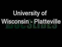 University of Wisconsin - Platteville