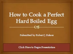 How to Cook a Perfect Hard Boiled Egg