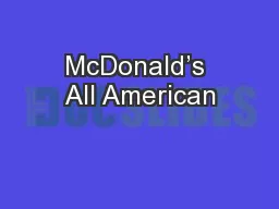McDonald’s All American