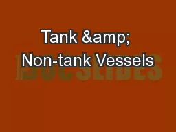 Tank & Non-tank Vessels