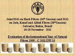 Joint IGG on Hard Fibres (