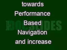 Evolution towards Performance Based Navigation and increase