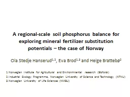 A regional-scale soil phosphorus balance for exploring mine