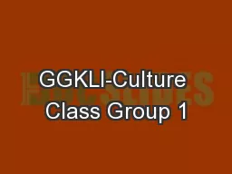 GGKLI-Culture Class Group 1