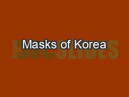 Masks of Korea
