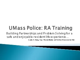 UMass Police: RA Training