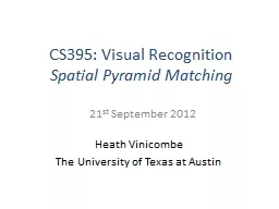 CS395: Visual Recognition