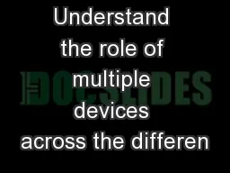 Understand the role of multiple devices across the differen