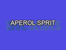 APEROL SPRIT