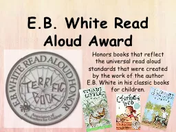 E.B. White Read Aloud Award