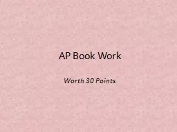 AP Book Work