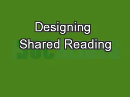 Designing Shared Reading