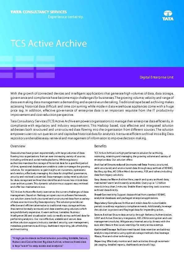 TCS Active Archive